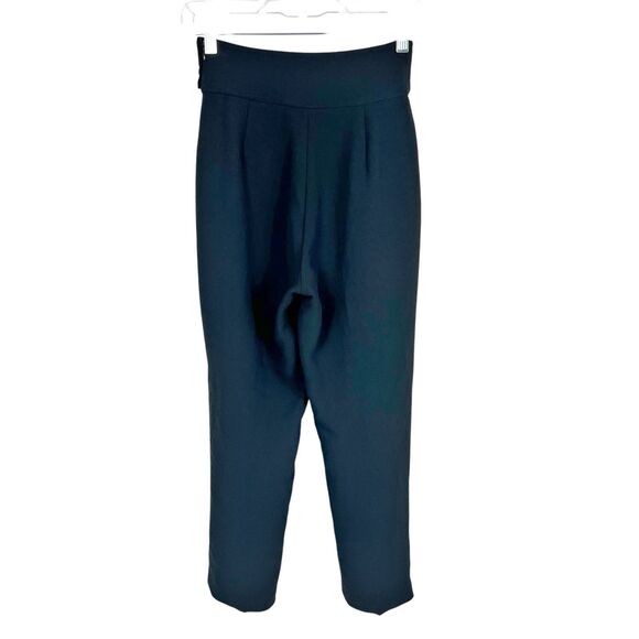 Aritzia Wilfred Geneva Black High Rise Tie Waist Straight Trouser Ankle Pant 0 - Picture 3 of 11